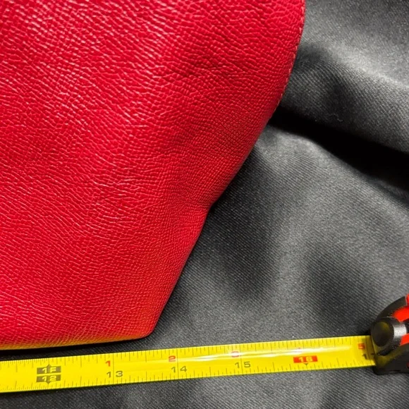 Coach Vibrant Red Leather Tote - Picture 11 of 13